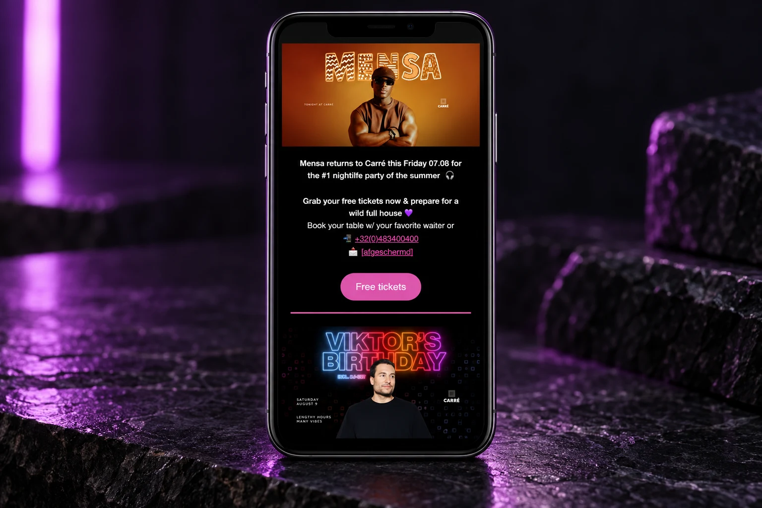 Carré: Weekendnieuwsbrief op mobiel