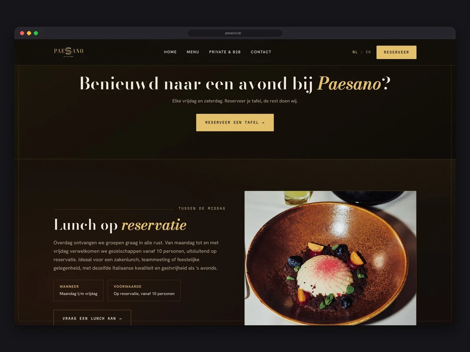 Sfeerbeelden en tekst helpen de avond voorstellen.