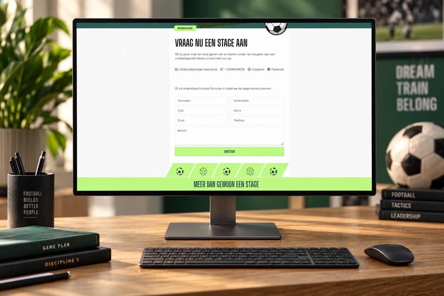De website op desktop.