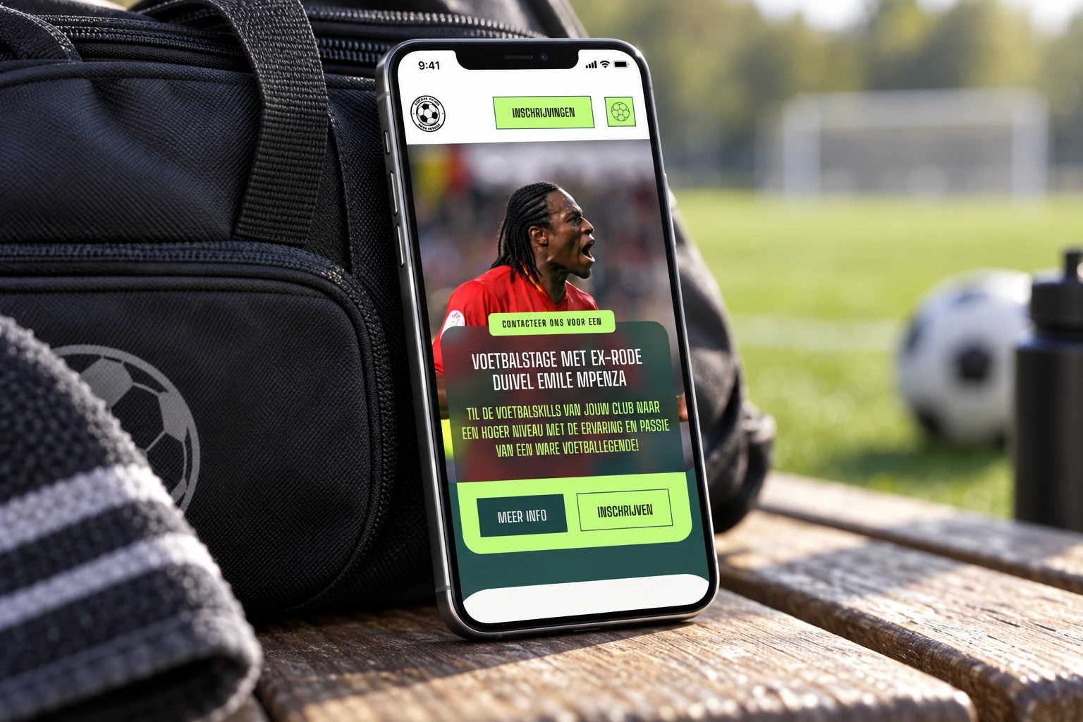 De mobiele website.